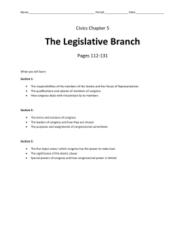 The Legislative Branch