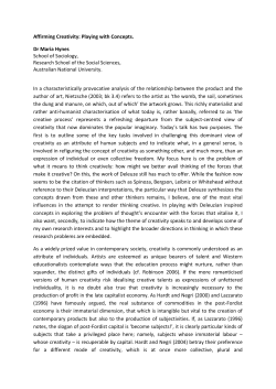 Affirming Creativity - Goldsmiths, University of London