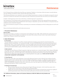 Maintenance - J+J Flooring Group