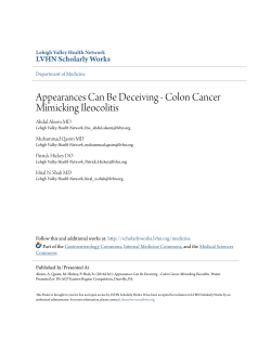 Appearances Can Be Deceiving - Colon Cancer Mimicking Ileocolitis
