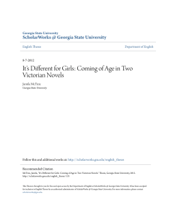 It`s Different for Girls: Coming of Age in Two Victorian Novels