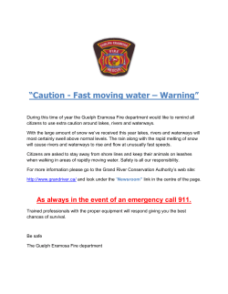 Caution - Fast moving water &ndash; Warning