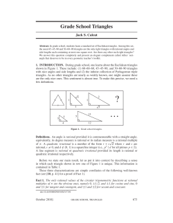 Grade School Triangles