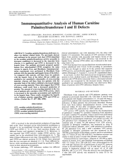 Immunoquantitative Analysis of Human Carnitine