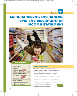 merchandising operations and the multiple-step