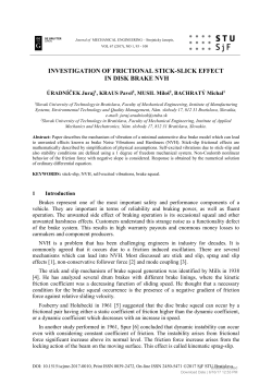 INVESTIGATION OF FRICTIONAL STICK