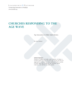 Churches Respond to the Age Wave