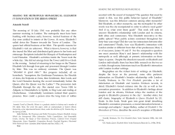 MAKING THE METROPOLIS MONARCHICAL: ELIZABETH I`S