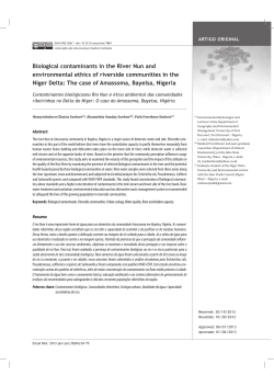 Biological contaminants in the River Nun and