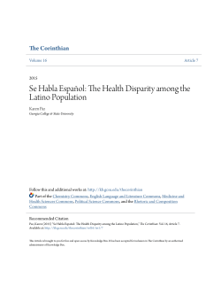Se Habla Espa&ntilde;ol: The Health Disparity among