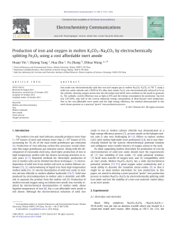 Production of iron and oxygen in molten K2CO3&ndash;Na2CO3 by