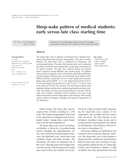 Sleep-wake pattern of medical students