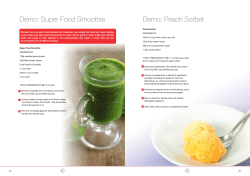 Demo: Super Food Smoothie Demo: Peach Sorbet