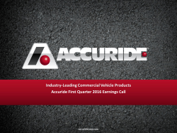 Q1 2016 Presentation - Accuride Corporation