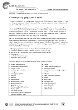 Contemporary geographical issues