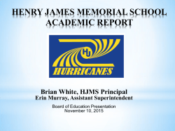 henry james memorial school academic report