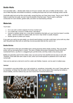 Bottle Walls Materials