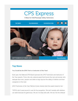 Top News - Child Passenger Safety Technicians