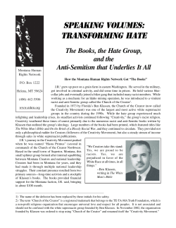 Speaking Volumes: Transforming Hate