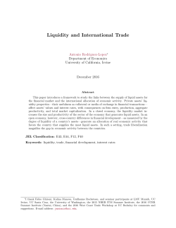 Liquidity and International Trade
