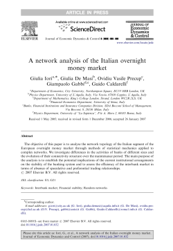 A network analysis of the Italian overnight money