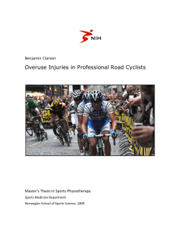 Overuse Injuries in Professional Road Cyclists