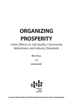 ORGANIZING PROSPERITY