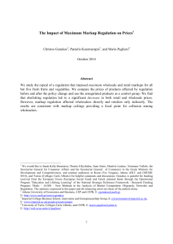 The Impact of Maximum Markup Regulation on Prices