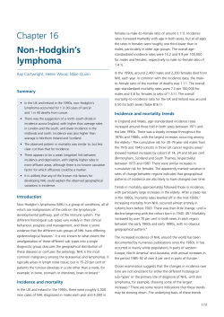 Chapter 16 Non-Hodgkin`s lymphoma