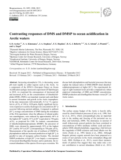 Contrasting responses of DMS and DMSP to