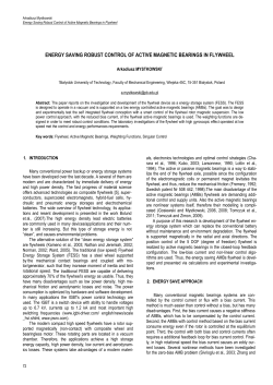 energy saving robust control of active magnetic bearings in flywheel