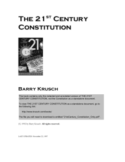 21st Century Constitution