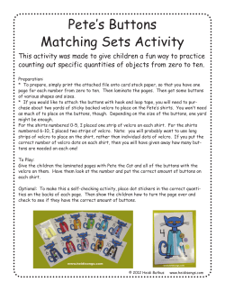 Pete`s Buttons Matching Sets Activity