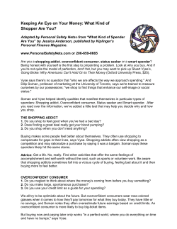 Keeping An Eye on Your Money: What Kind of Shopper Are You?