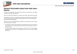 Axle load calculations - Scania Technical Information Library