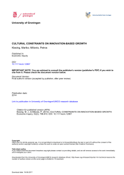 CULTURAL CONSTRAINTS ON INNOVATION-BASED