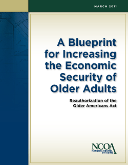 A Blueprint for Increasing the Economic Security of Older Adults A