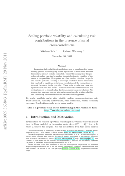 Scaling portfolio volatility and calculating risk contributions in the
