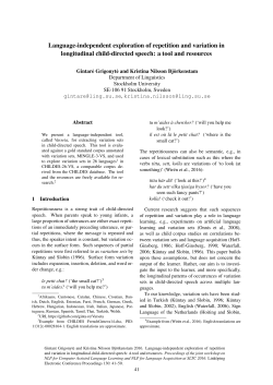 Language-independent exploration of repetition and variation in