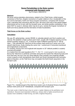 Some Periodicities in the Solar system compared with