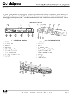 HP BladeSystem c-Class Interconnect Components