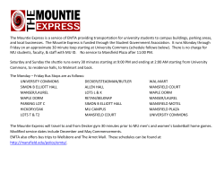 Mountie Shuttle Schedule
