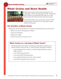 1 Whole Grains and Heart Health