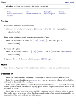 mkspline