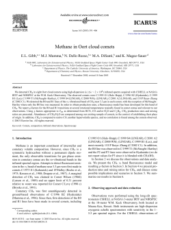 Methane in Oort cloud comets