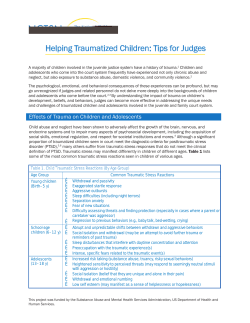 Helping Traumatized Children: Tips For Judges (NCTSN)