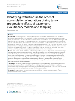 Identifying restrictions in the order of accumulation of mutations