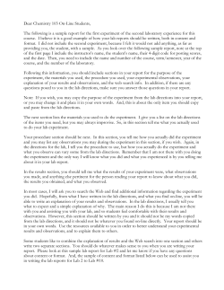 Sample Lab Report #2 - Faculty Web Hosting