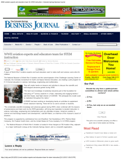 WWII aviation experts and educators team for STEM instruction