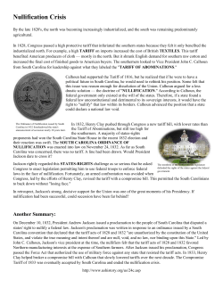 Nullification Crisis